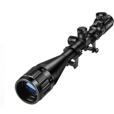 CVLIFE 6-24x50 AO Rifle Scope Red Green Illuminated Reticle with Rings picture