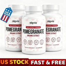 3Pack Alevia Pomegranate Capsules 60ct Organic Extract Antioxidant picture