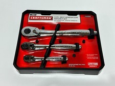 NOS Craftsman 44992 3pc Next Generation Thin Profile Ratchet Set, Fully Polished picture