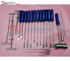 Mueller-Type Cement Removal Instruments Titanium Blue Set of 22 Pcs Orthopedic picture