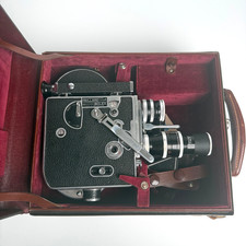Beautiful PAILLARD BOLEX Non Reflex H16 16mm MOVIE CAMERA  Works Original Case picture