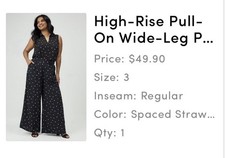 High rise Pull On Wide Leg Strawberry Print Torrid Pant Size 3 picture
