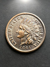 1864-L Indian Head Cent, As shown in the figure picture