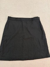L.L. Bean Skirt Dark Grey Charcoal 100% Wool, Women’s   Size 18 picture