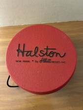 VTG 1960s HALSTON Abbott Tresses Textured Plastic Box w/ Drawstring handle picture