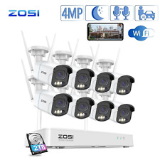 ZOSI 8CH 4MP 2.5K WiFi Security Outdoor Camera System IP66 with AI Detection 2TB picture