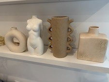 Global Views Portugal & World Market Modern Sculptural Vase Decor Lot of 4 GOOD picture