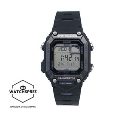 Casio Bluetooth® Step Tracker Dual Time Resin Black Band Watch WS-B1000-1A picture