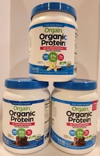 3-Orgain Organic Vegan 21g Protein Powder Shake Mix Chocolate & Vanilla Exp 2027 picture