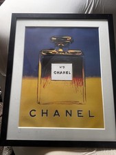 Andy Warhol Chanel No5 1997 Official Yellow Blue Framed Lithograph After Warhol  picture
