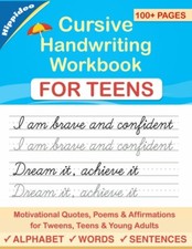 Cursive Handwriting Workbook for Teens: a Cursive Writing Practice Workbook picture