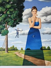 Rafal Olbinski Midsummer Marriage HAND SIGNED 80/350 ORIGINAL LITHOGRAPH art picture