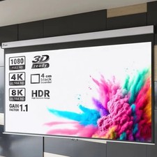 Diamond 4D A.T. Series 8K Tab Tension White Projector Screen - New Sealed picture