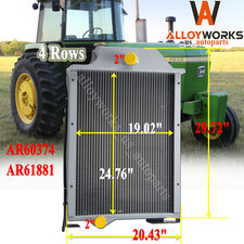 # AR60374 AR61881 Full Aluminum Tractor Radiator Fit For John Deere 4030 NEW  picture