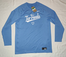 NICE Nike UNC North Carolina Tar Heels Baseball Long Sleeve Team Issue Shirt XL picture