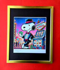 🔥AIDAN FLUX | Hand Signed Print Framed Edition of 69 COA SNOOPY VIVA LAS VEGAS picture