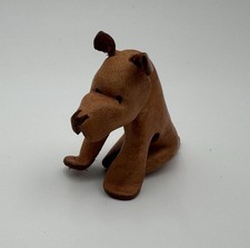 Vintage Leather Dog Figurine Hound Bloodhound Style Mid Century Handmade 2.5