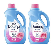 Downy Liquid Fabric Softener, April Fresh Scent, 77 fl oz, 105 Loads PACK OF 2 picture