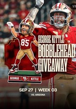 🟥🟨 George Kittle 10 Year Club Bobblehead SF 49ers SGA 9/27/26 PRESALE 🟥🟨 picture