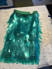 DRIES VAN NOTEN Green Sequin Pencil Skirt Knee Length Size 36 Polyamide picture
