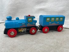 BRIO World Railway Battery Powered TRAIN with Passenger Coach Blue *UNTESTED* picture