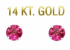 GENUINE 2.24 Cts PINK SAPPHIRE STUD EARRINGS 14K WHITE GOLD - Free Appraisal picture