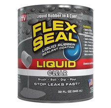 Flex Seal Liquid, 32 oz, Clear, Liquid Rubber Coating Sealant picture