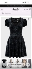 Killstar Moonlit Pentacle Dress Black size LARGE 🍀 picture