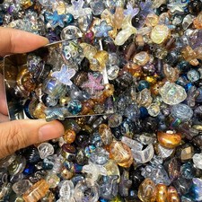 100g Handmade Glass Beads Mixed Shapes for DIY Jewelry Sun Catcher Decor picture