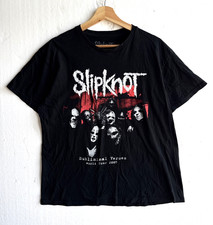 Slipknot Men’s Large  Black Subliminal Verses World Tour 2005 Concert T-Shirt picture
