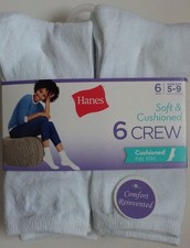 Hanes Women’s Crew Size 5-9 Comfort Fit  - 6 pairs per pack picture