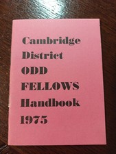 1975 Cambridge District Odd Fellows Handbook  Freemasonry masonic/482 picture