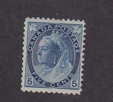 CANADA # 79b VF-MNH 5cts Q/VICTORIA CAT VALUE $1050 COMES WITH CERTIFICATE picture