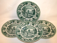 Legend British Heritage Belmont Green Earthenware Dinner Plates Set/4 New picture