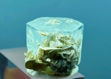 Natural Terminated Aquamarine With Mica Crystal Specimen Pakistan 48.75 Carats picture