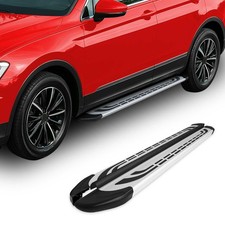PORSCHE CAYENNE SUV 2003-2010 Side Steps Silver FABA Aluminium (193) 2Pcs picture