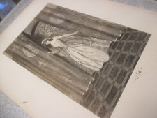 Hazel B Ives Original pencil/charcoal 1926 Chaplet of Pearls - Woman Dress picture