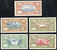 Iceland Stamps # C4-8 MLH VF Scott Value $205.00 picture