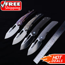 New TC4 Titanium Alloy Custom Anodized Handle EDC Tactical Folding Pocketknife picture