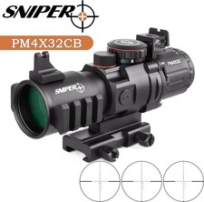 GII 4x32 Prism Scope Long Eye Relief Scope 4X Prism Scope with Fiber Optic Sight picture
