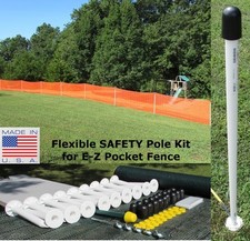 Jones-Sports 4' E-Z Pocket Fence Safety Flexpole Kit Outfield Snow Sports Fence picture