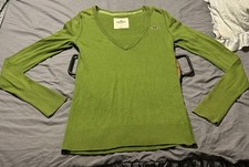 VTG Y2k Bella Swan Hollister Green Himekaji Gyaru Fairy Dolly Long Sleeve Thin L picture