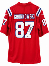 Red Jersey Rob Gronkowski Signed New England Patriots Beckett Authentic picture