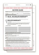 2 Part AS IS Federal Buyers Guides / AS IS Forms picture