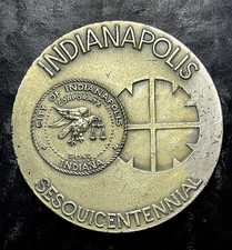 1821- 1971 INDIANAPOLIS SESQUICENTENNIAL LE .999 5.2 oz SILVER MEDALLION picture