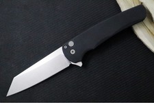 Pro Tech Malibu Flipper - Black Aluminum Handle / Reverse Tanto Blade picture