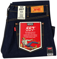 NWT MEN'S LEVI’S 557 WESTERN STRAIGHT SET BELOW WAIST D. BLUE JEANS PANT DENIM picture