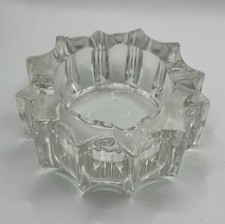 Vintage Mid Century Clear Glass Starburst 12 Point Star Ashtray Trinket Dish 4