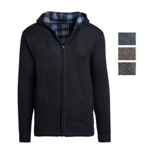 Alta Men's Fleece Lined Hoodie Jacket Full Zip Hooded Sweater Coat Pockets - New picture