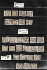 AUSTRIA - Numerals lot of 27 stamps  SC# J1-8, J10-21 set, & J22-28  Used H  A3 picture